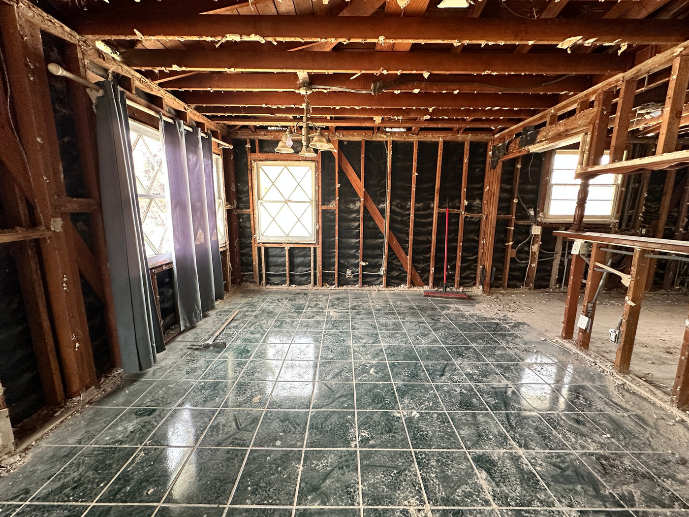 Interior in mid-demolition during a value-add project.